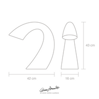 Swan table lamp black