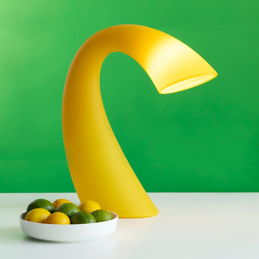 Swan table lamp yellow